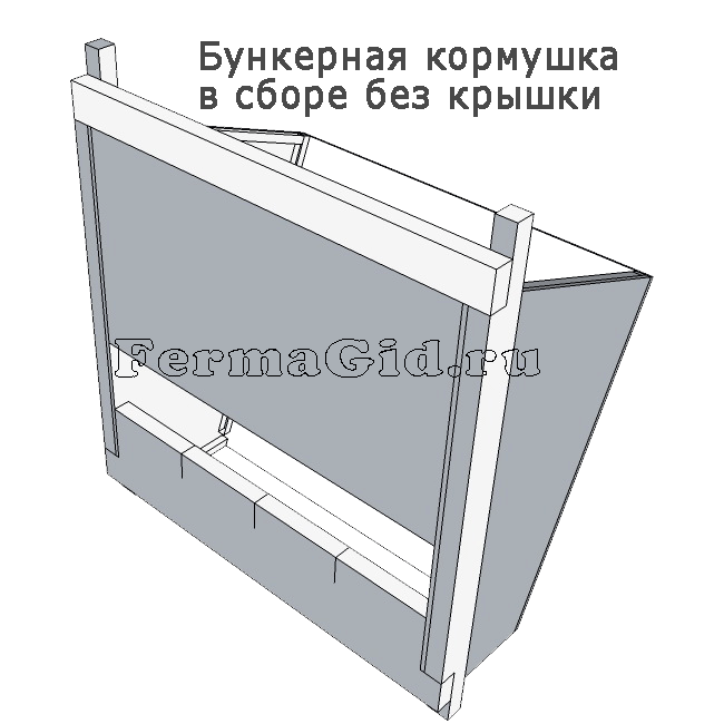 Бункерная кормушка для кур чертежи с размерами